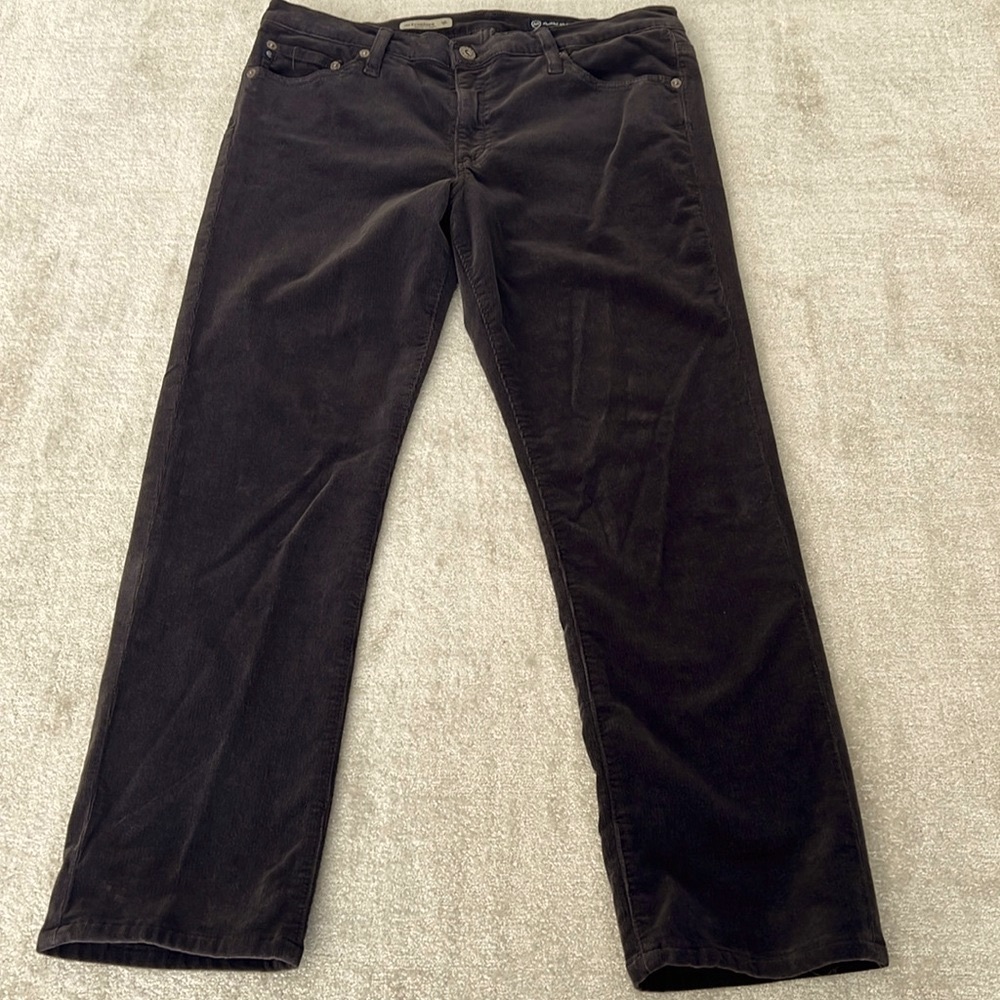AG charcoal gray corduroy jeans